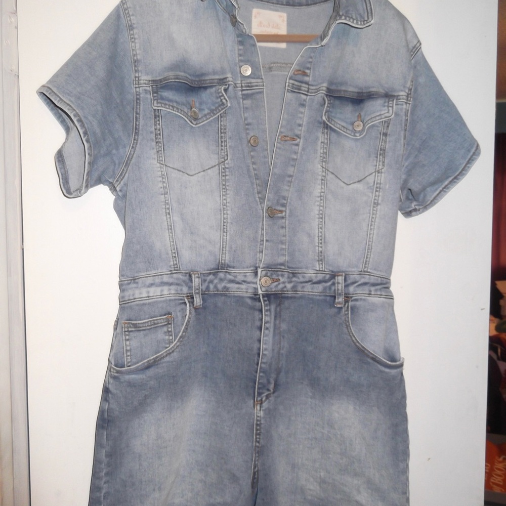 Light Blue Denim romper